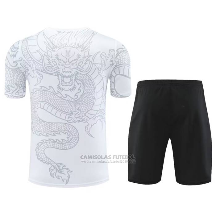 Fato de Treino Real Madrid Dragon Manga Curta 2024-2025 Branco - Calcas Curta